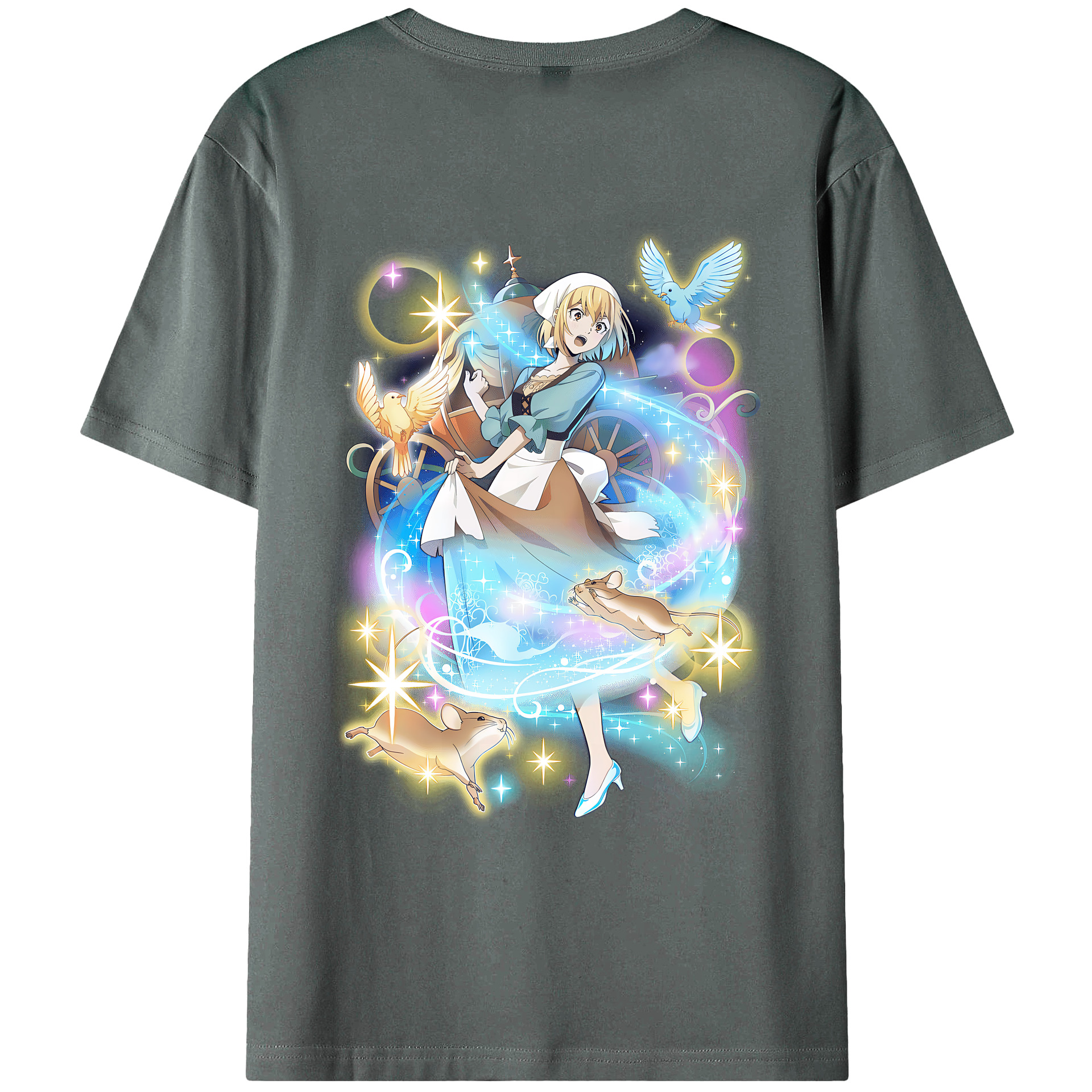 （画像用） 文豪ストレイドッグス Bungo Stray Dogs 綿100％ メンズ半袖Tシャツ（バックプリント） 通気性